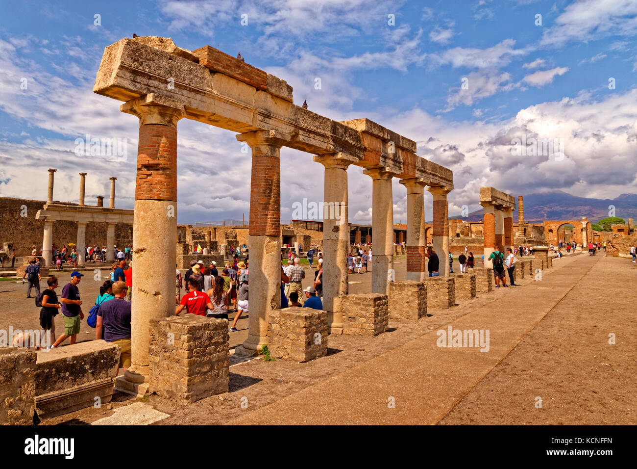 Ha rovinato la città romana di Pompei a Pompei Scavi, vicino napoli, Italia meridionale. Foto Stock