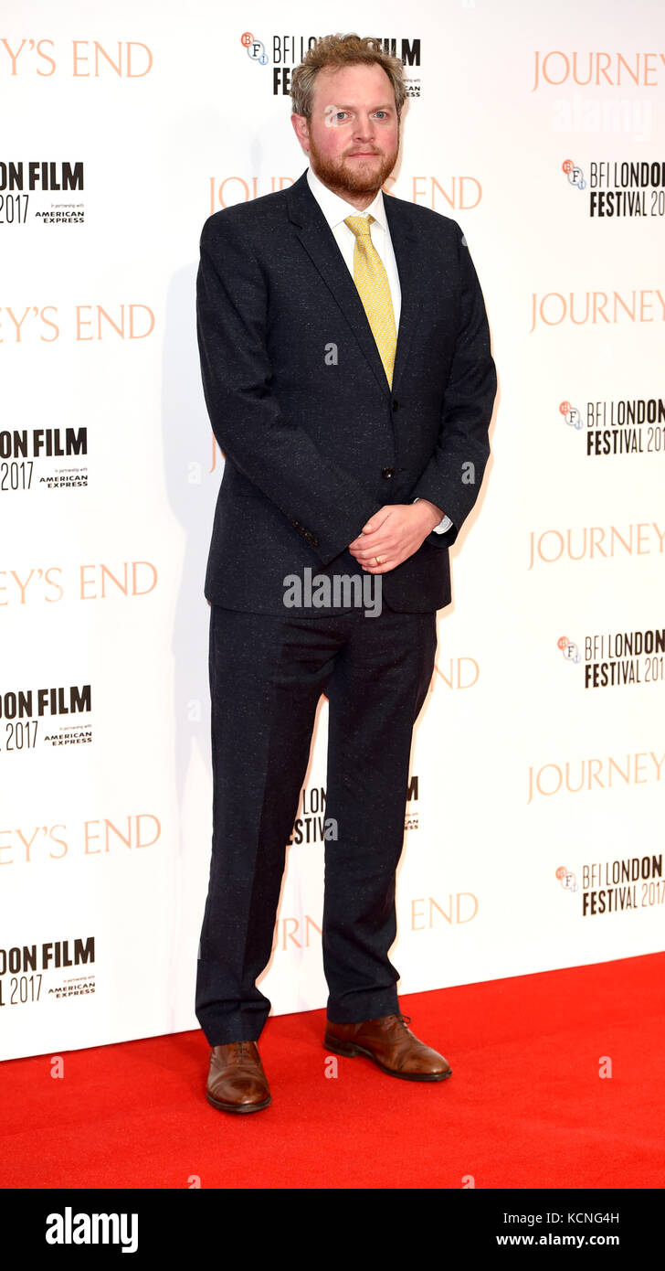 La foto Deve Essere Accreditata ©Alpha Press 079965 10/06/2017 Miles Jupp Journeys End Screening durante il 61st BFI LFF London Film Festival 2017 di Londra Foto Stock