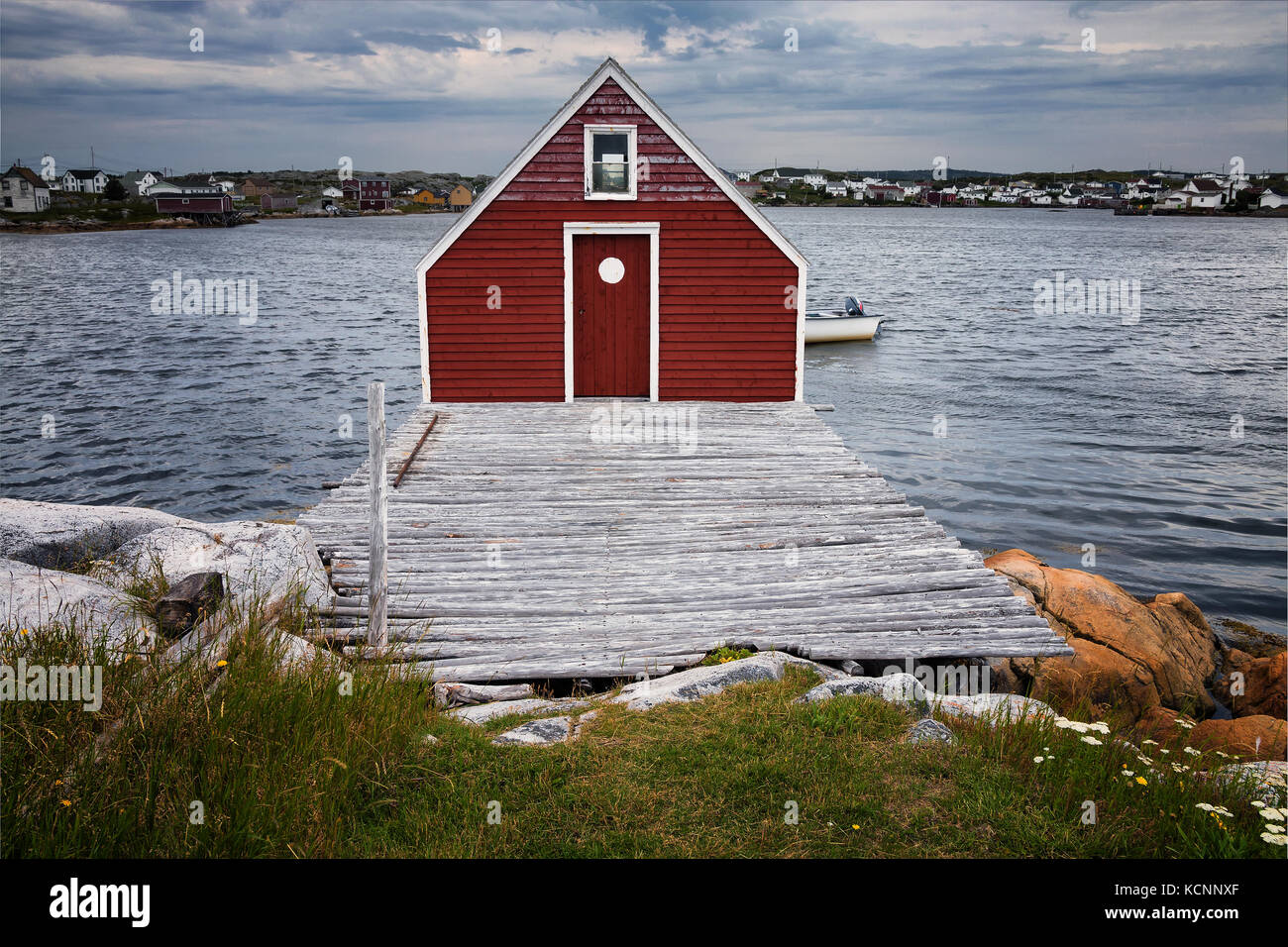 Storico di stadi di pesca, Inclinazione, isola di Fogo, Notre Dame Bay, Terranova e Labrador Foto Stock