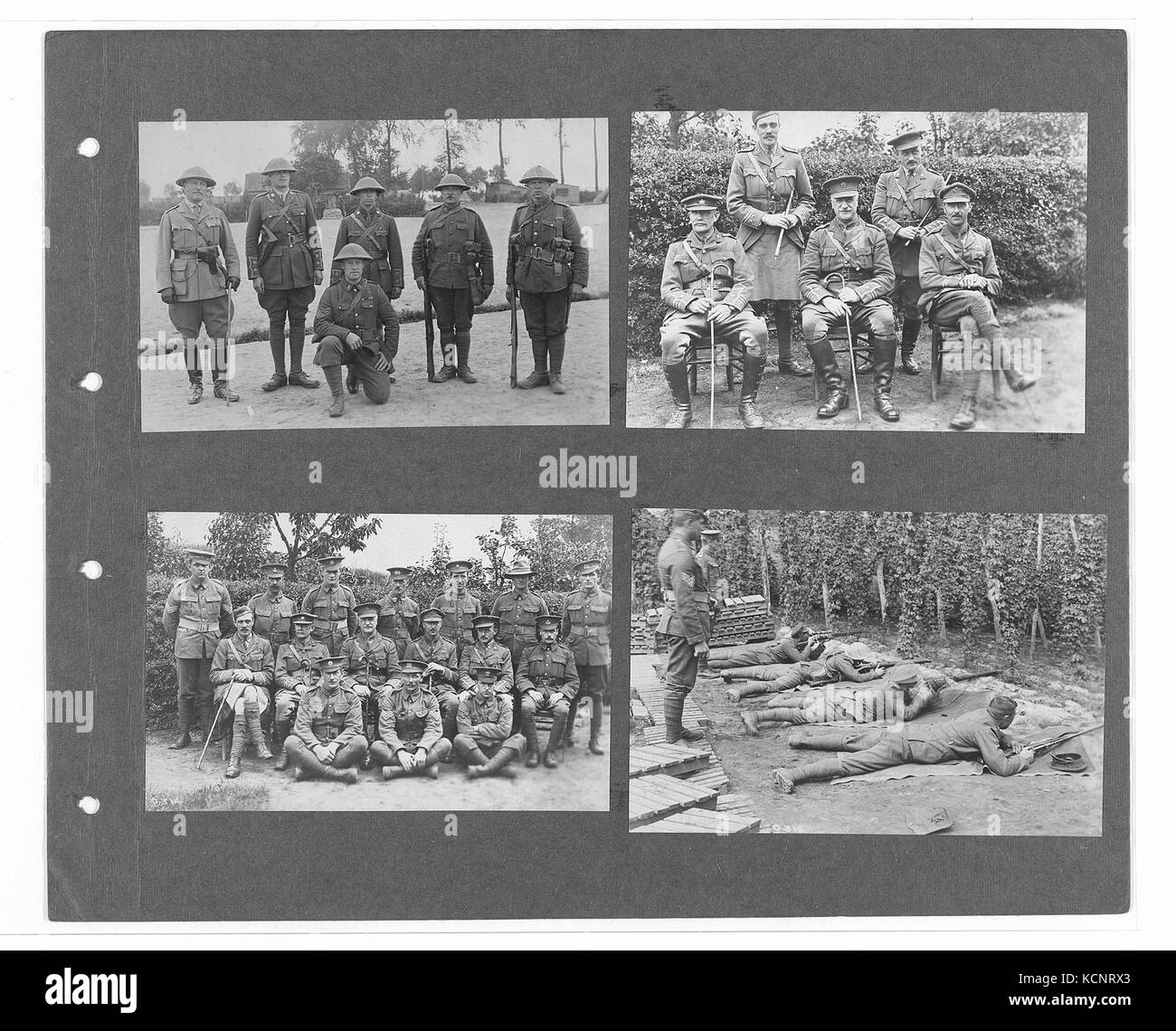 Canadian ufficiale di guerra fotografie (BL l.r.233.b.57.v1 f058r) Foto Stock