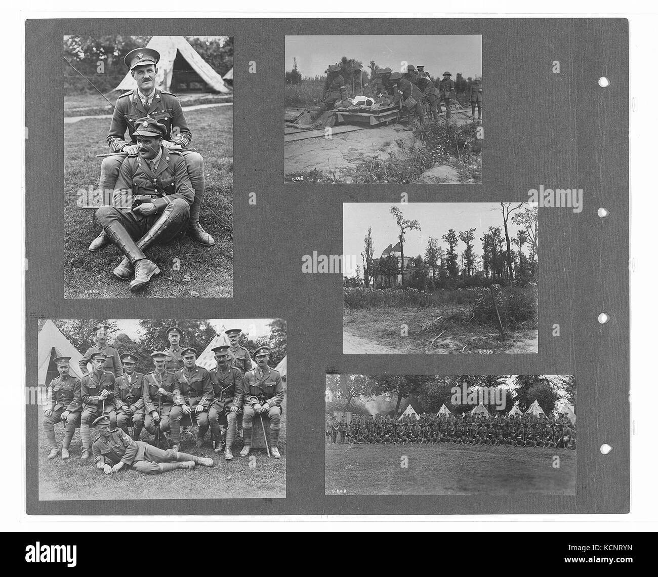 Canadian ufficiale di guerra fotografie (BL l.r.233.b.57.v2 f012r) Foto Stock