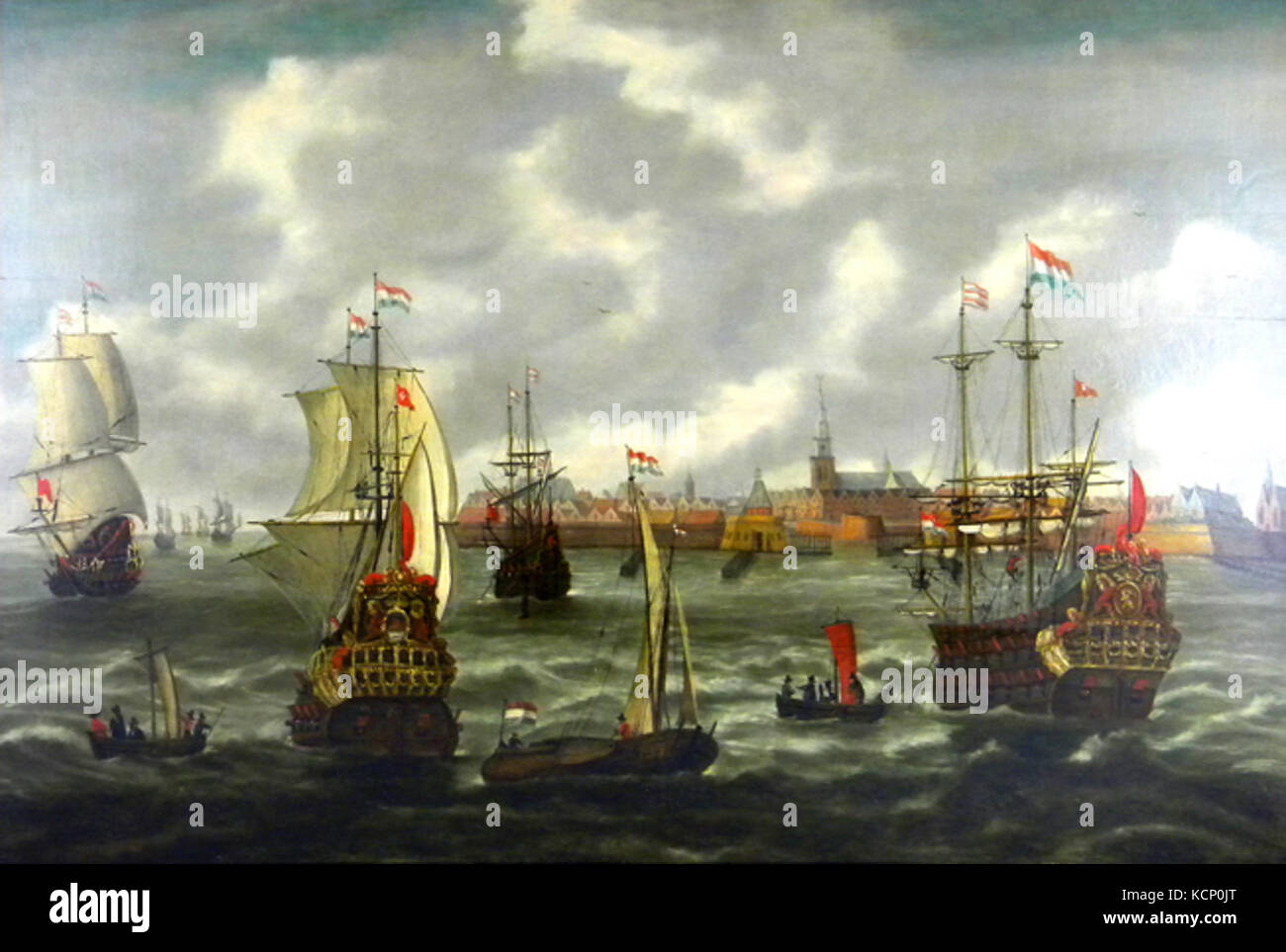 Cerchio di Peter van den Velde olandese flotta mercantile Foto Stock