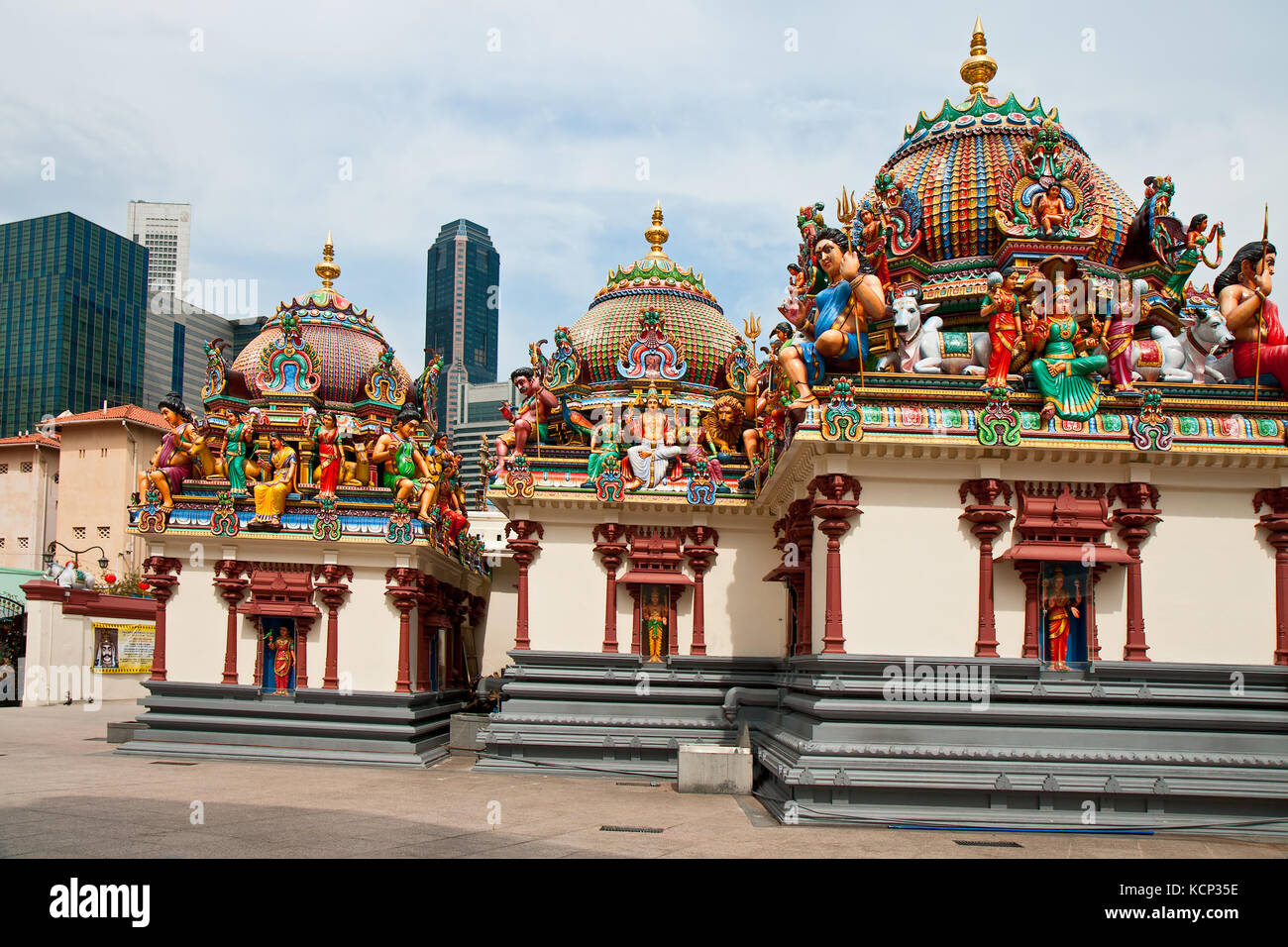Hinduistic Tempio di Sri Mariamman. Chinatown, Singapore Foto Stock