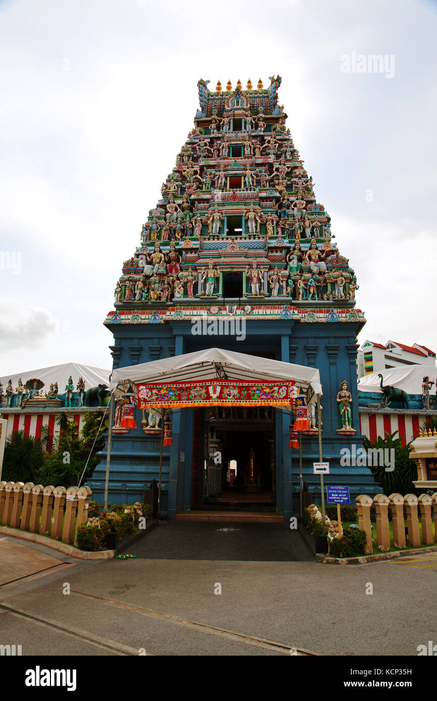 Hinduistic Tempio Sri vadapathira kaliamman in Little India, Singapore Foto Stock