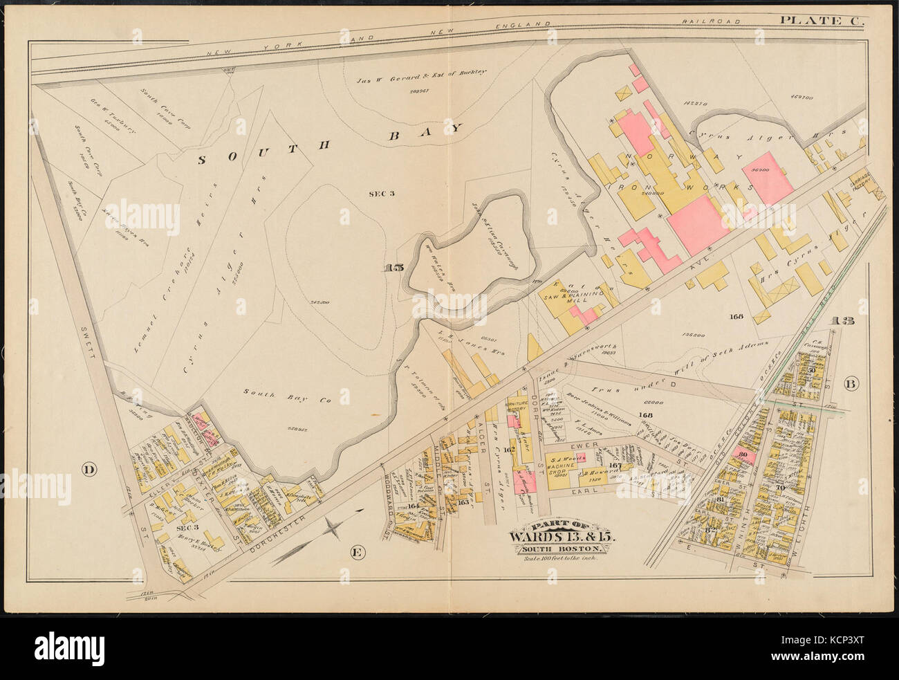 Atlante della città di Boston a sud e a est Boston piastra C (19238623693) Foto Stock