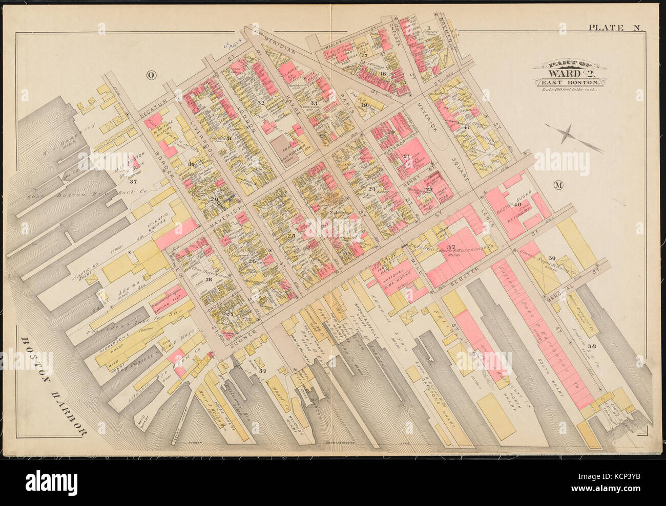 Atlante della città di Boston a sud e a est Boston piastra N (19671522460) Foto Stock