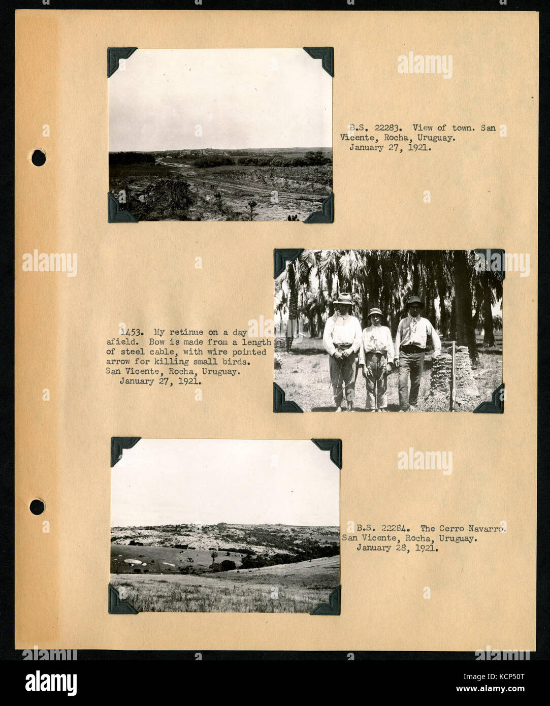 Album 1 Uruguay, Argentina, Cile e Perù, 1920 1921 comprende fotografie di Wetmore, James Lee Peters e Wilfrid B. Alexander (pagina 30) BHL46399872 Foto Stock