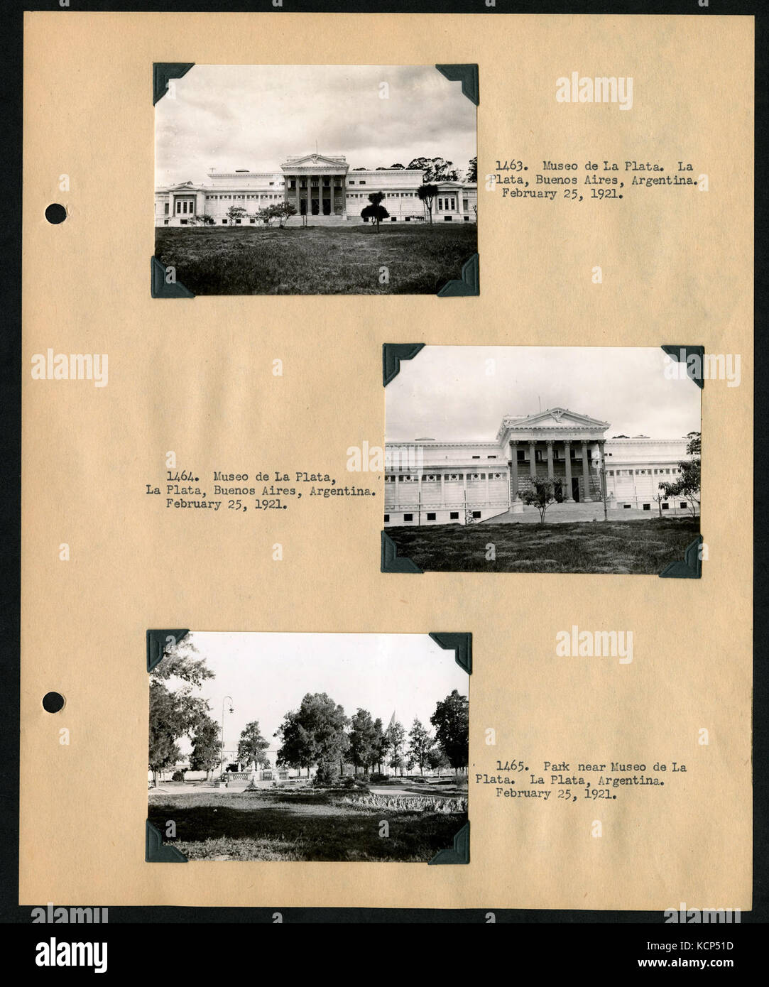 Album 1 Uruguay, Argentina, Cile e Perù, 1920 1921 comprende fotografie di Wetmore, James Lee Peters e Wilfrid B. Alexander (pagina 44) BHL46399858 Foto Stock
