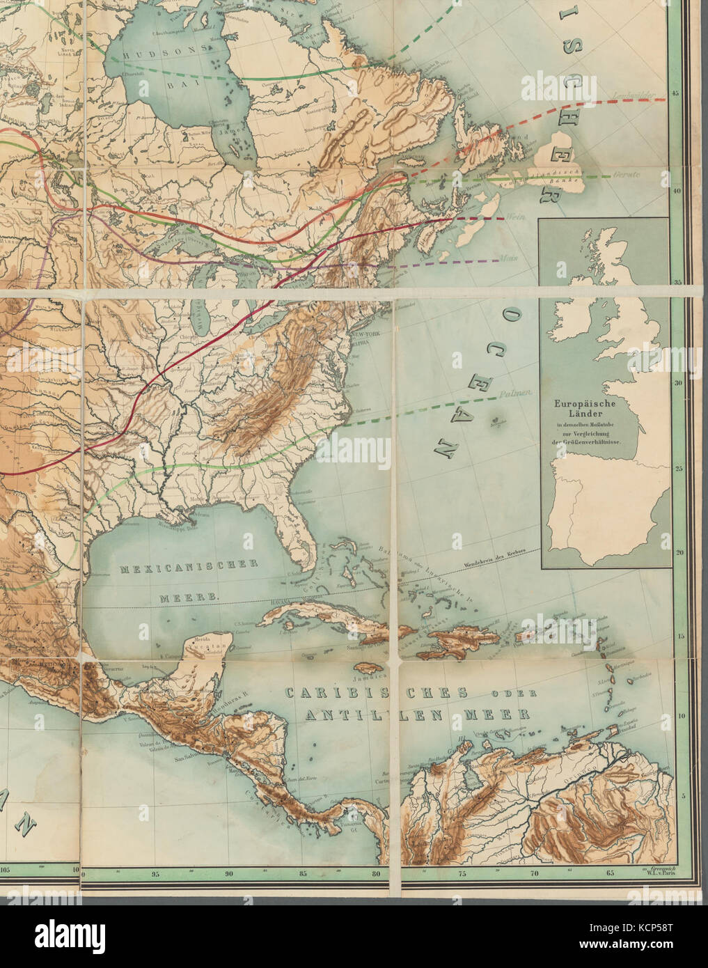 H. Kiepert's physikalische Wandkarten (NYPL B20762154 5437640) Foto Stock