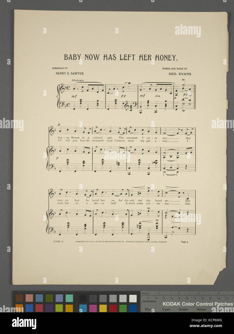 Baby ora ha lasciato il suo miele (NYPL ADE 463690 1693697) Foto Stock