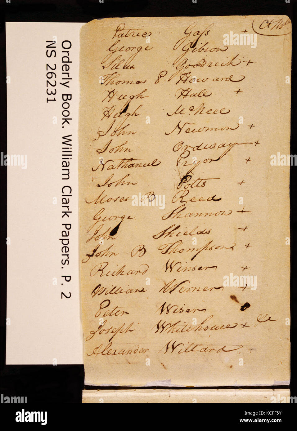 Questo articolo della Clark Family Collection contiene un libro ordinato, che descrive gli ordini e le attività militari del 1° aprile 1804. La collezione offre uno sguardo sulla vita di coloro che sono coinvolti nella prima storia militare americana. Foto Stock