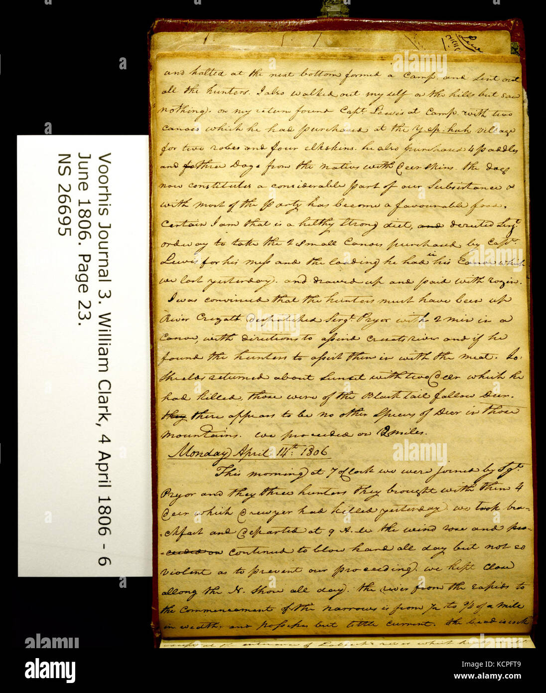 Clark Famiglia volume di raccolta 3. Voorhis Gazzetta n. 3, pagina 23, 13 Aprile 14, 1806 Foto Stock