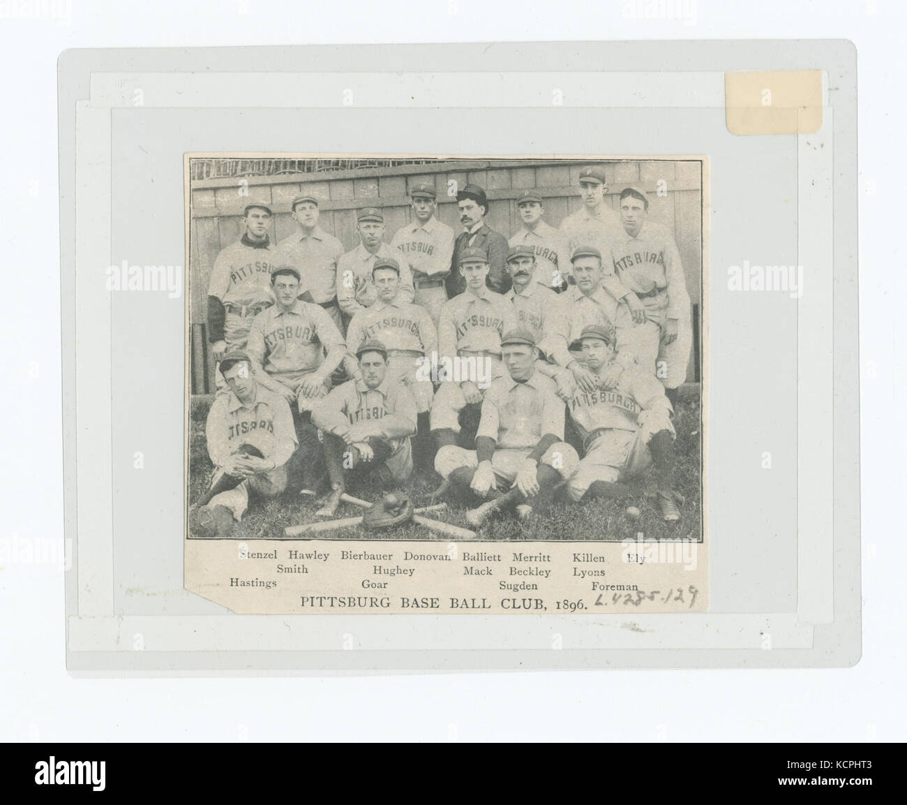 Base di Chicago club di ballo, 1896; Base di Pittsburgh club di ballo, 1896 (NYPL B13537024 56398) Foto Stock