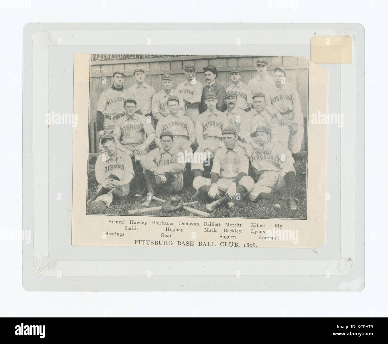 Base di Chicago club di ballo, 1896; Base di Pittsburgh club di ballo, 1896 (NYPL B13537024 56296) Foto Stock