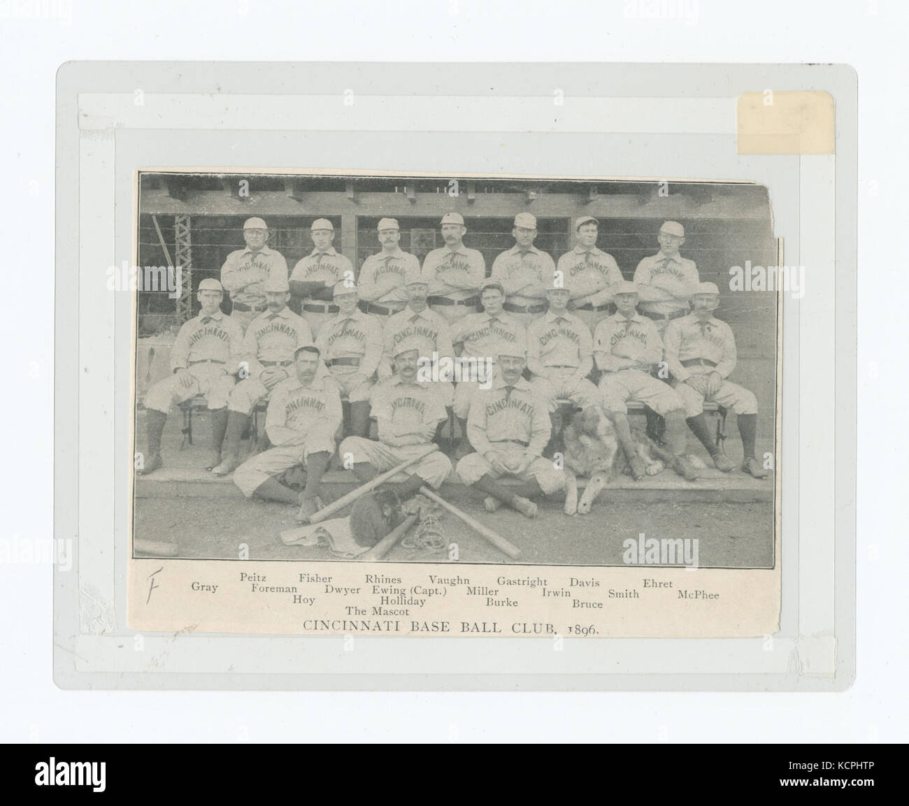 Base di Boston club di ballo, 1896; Cincinnati Base Ball Club, 1896 (NYPL B13537024 56412) Foto Stock