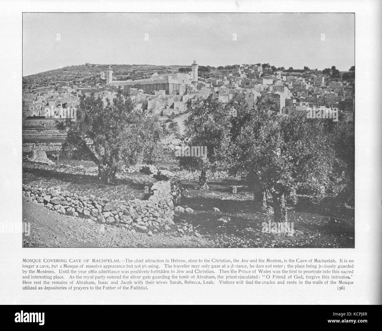 Hebron. Salomone moschea, copertura di caverna di Macpela, 56.terra santa fotografato. Daniel B. Shepp. 1894 Foto Stock