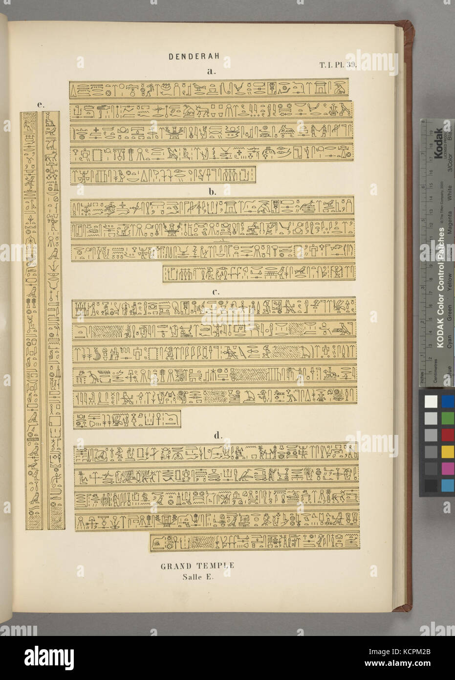 Denderah. Grande tempio. Salle E (NYPL B16461786 1547887) Foto Stock