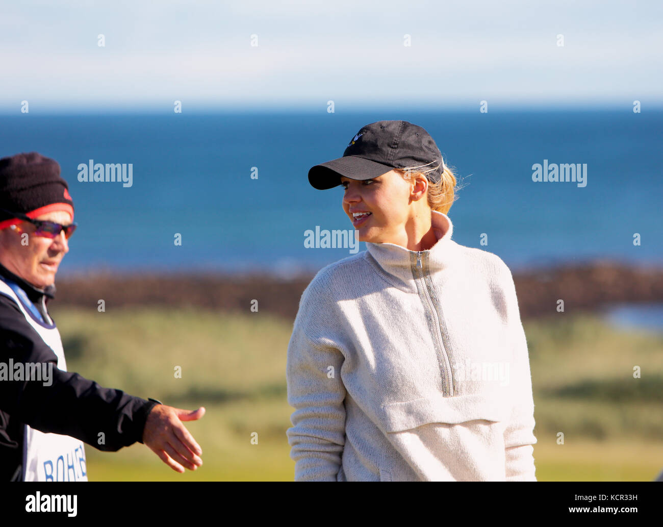 Fife, Scozia, Regno Unito. Il 7 ottobre, 2017. Kelly Rohrbach riproduce il terzo round a Alfred Dunhill Cup, Kings Barns Campo da Golf, Fife Scozia, Regno Unito sabato 7 ottobre 2017 Credit: Derek Allan/Alamy Live News Foto Stock