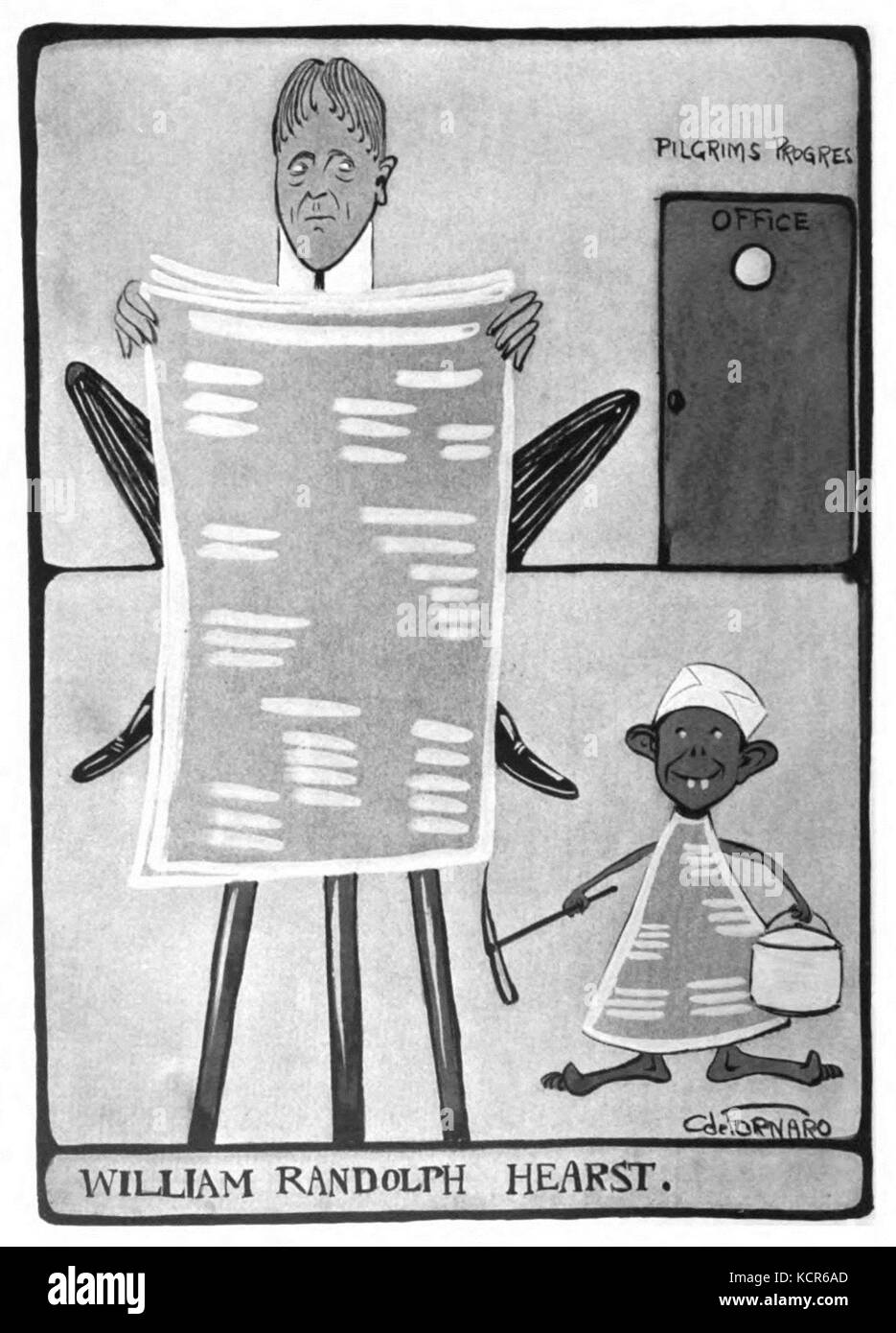 La caricatura di William Randolph Hearst Foto Stock