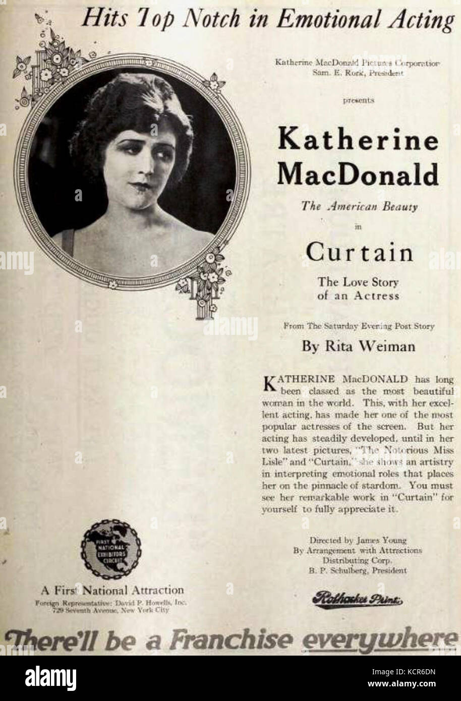 La tendina (1920) 1 Foto Stock