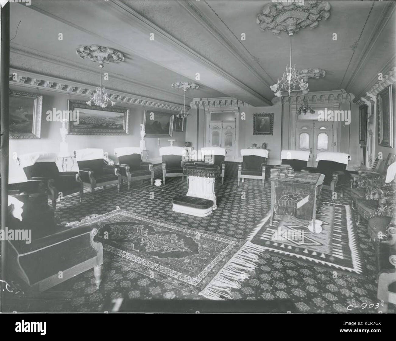 Sala del Consiglio della prima Presidenza e i dodici Apostoli 01 Foto Stock