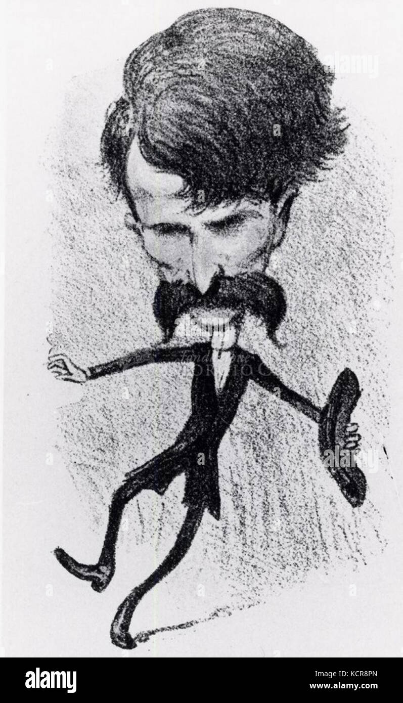 Alfredo Catalani, caricatura da Il Pasquino, 1890 Foto Stock