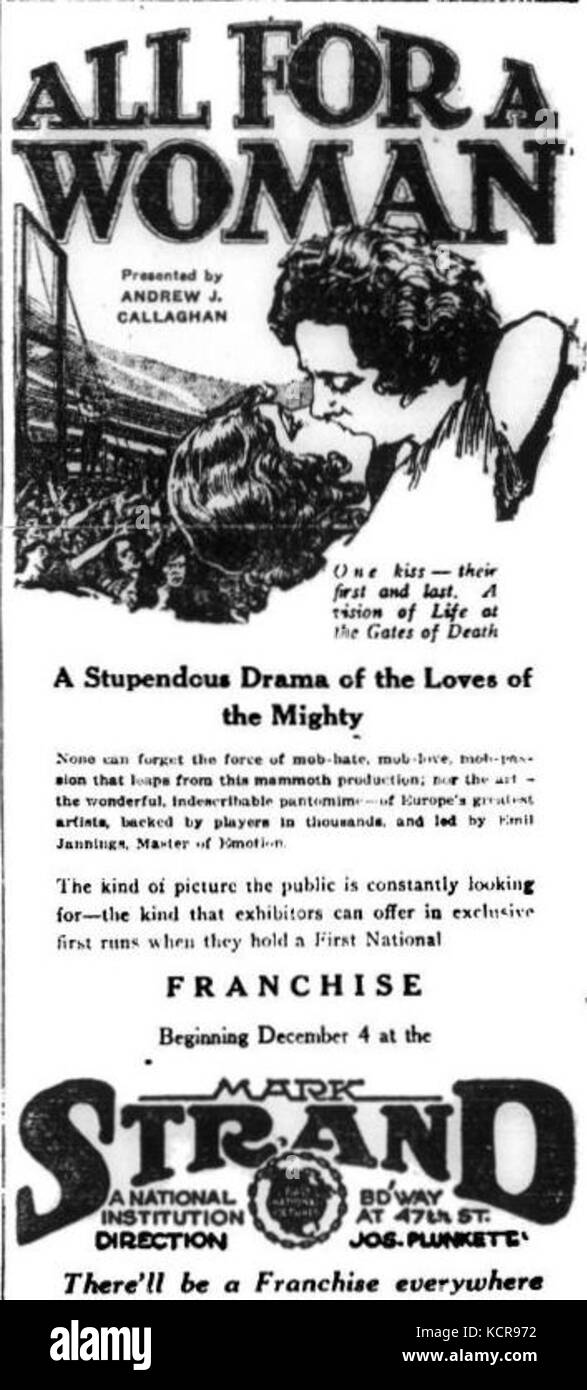 Danton (1921) è un film storico che descrive la vita e le lotte politiche di Georges Danton, una figura chiave della rivoluzione francese. Il film si concentra sul suo ruolo in eventi rivoluzionari. Foto Stock