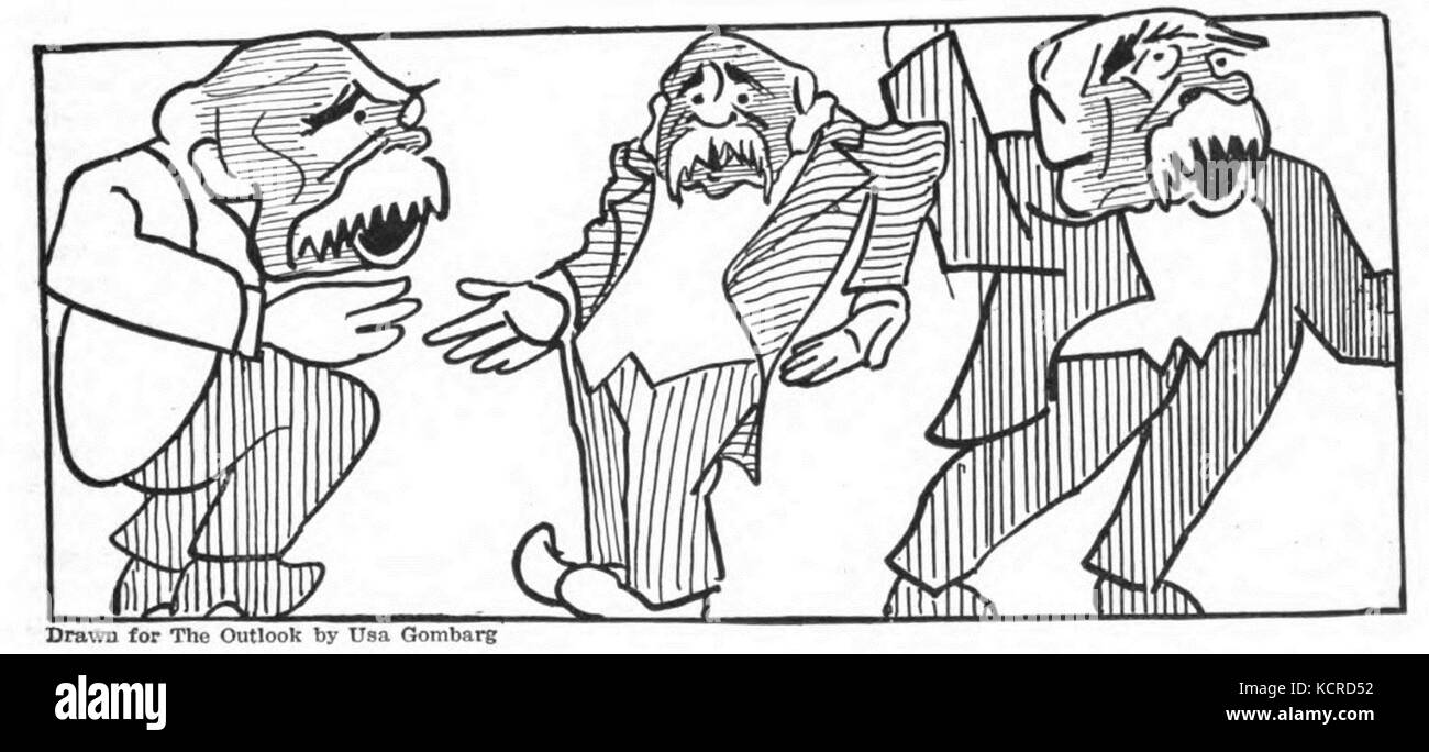 La caricatura di Clemenceau da Gombarg Foto Stock