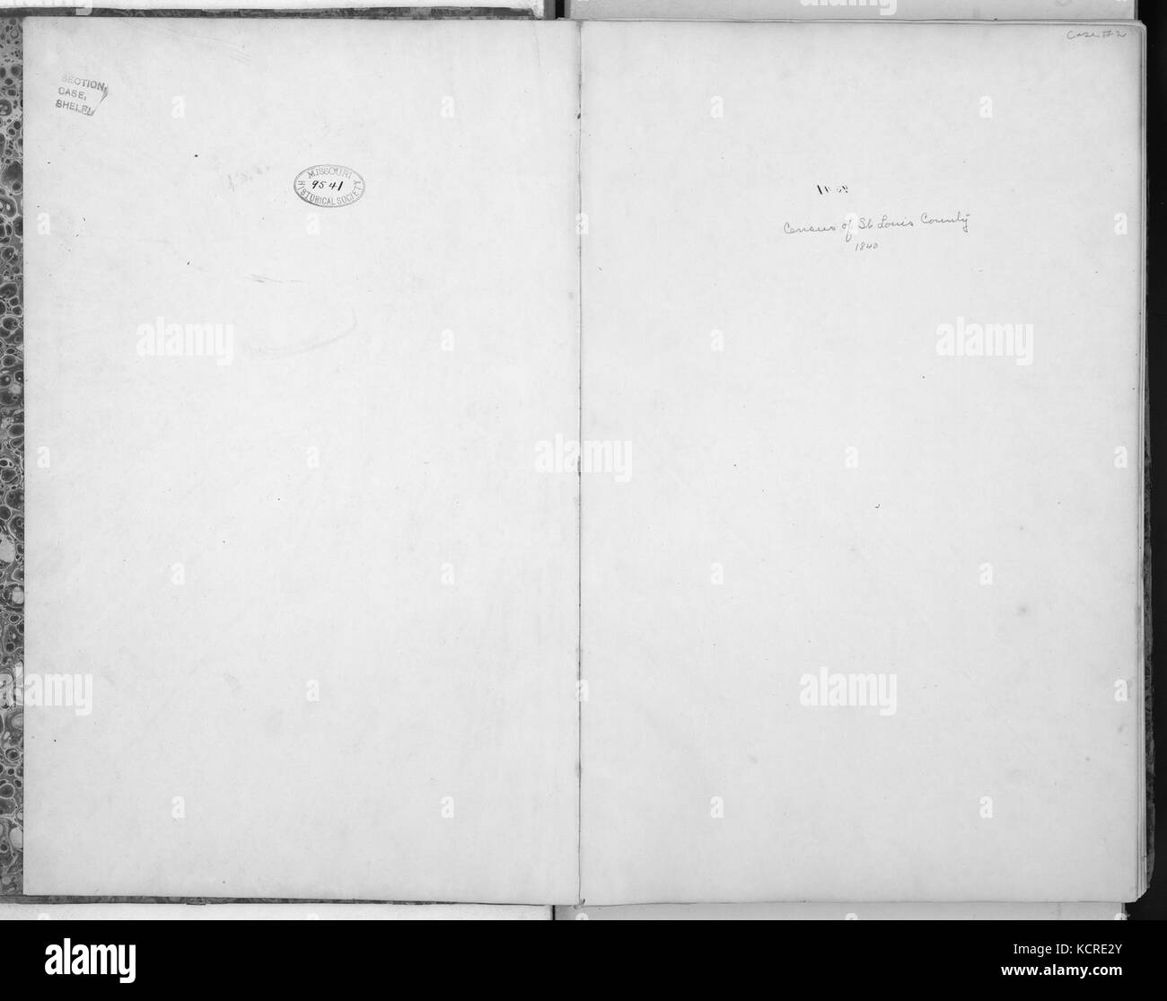 Censimento Volume di raccolta 1. Saint Louis County censimento, St. Louis City e San Louis township, 1840 Foto Stock
