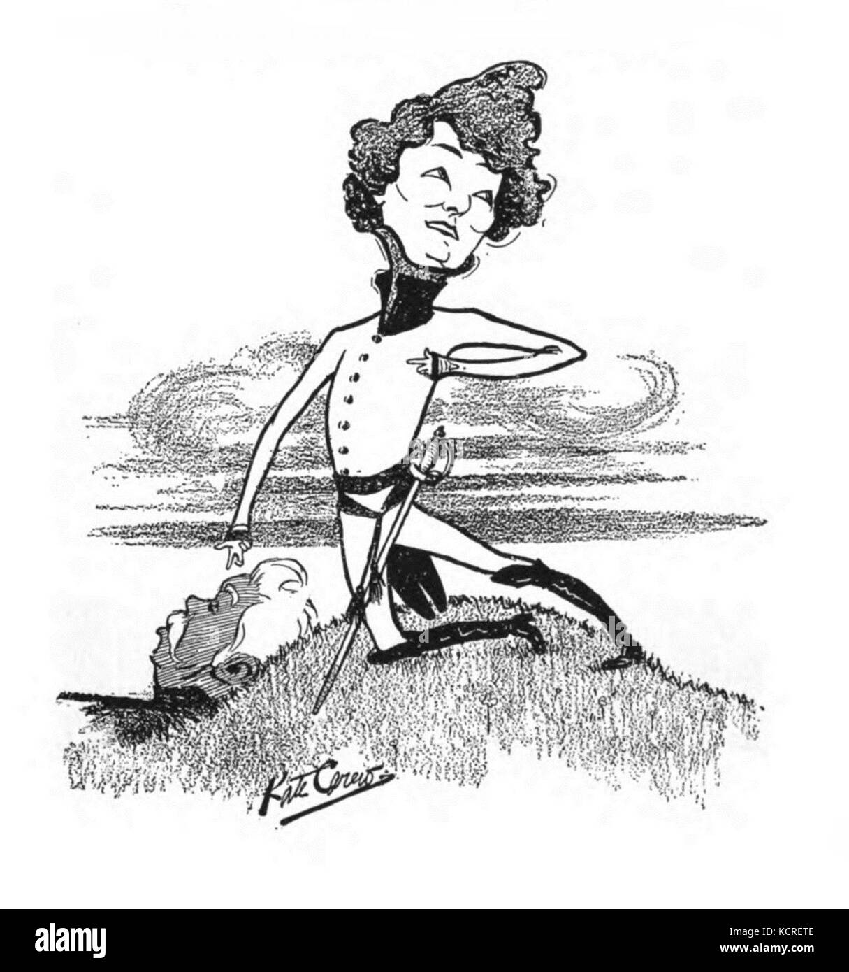 Disegno di Kate Carew Foto Stock