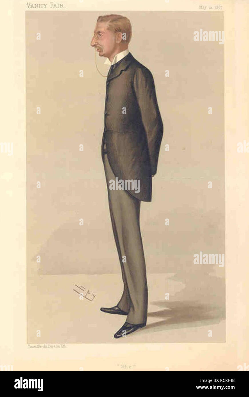 H.Rider.Haggard.da.Leslie.Ward.PER.Vanity Fair.Maggio.21,1887 Foto Stock