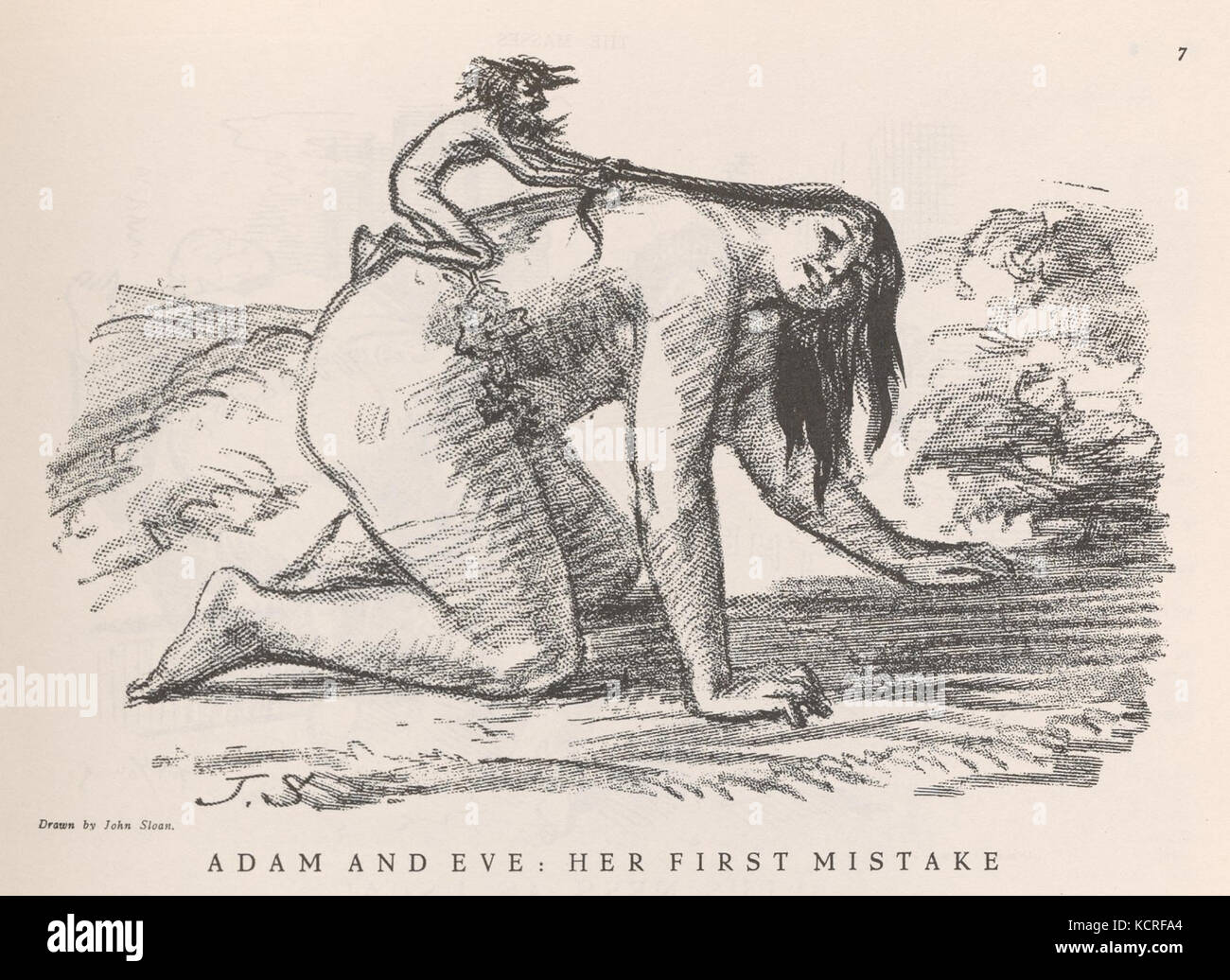 Adamo ed Eva il suo primo errore, bu John Sloan Foto Stock