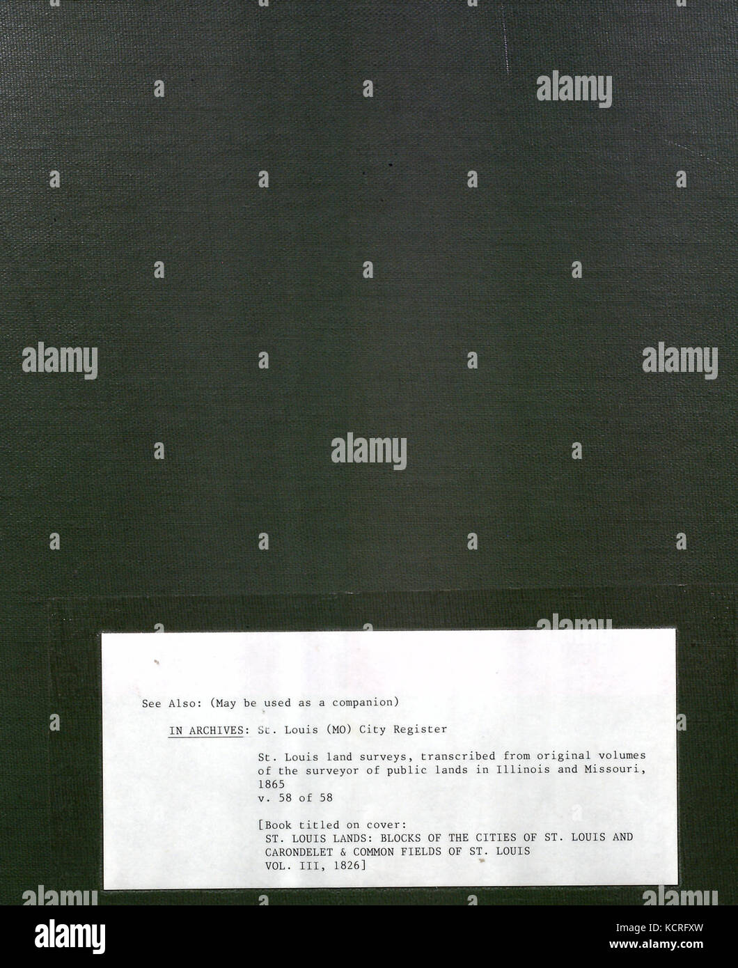 Atlante della città e della contea di San Luigi Foto Stock
