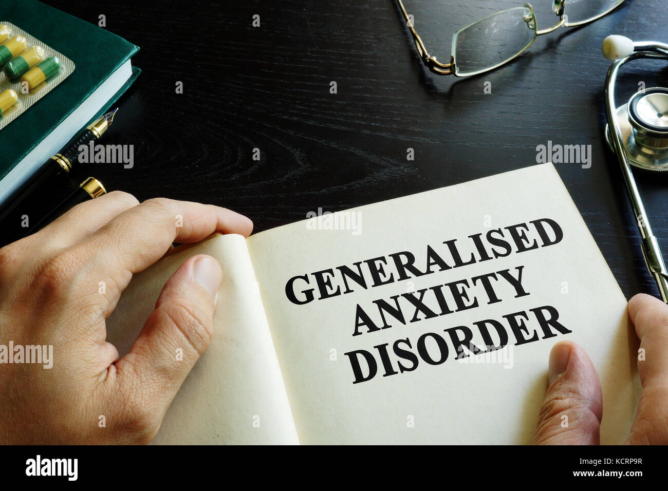 Prenota circa il disturbo d'ansia generalizzato (GAD). Foto Stock