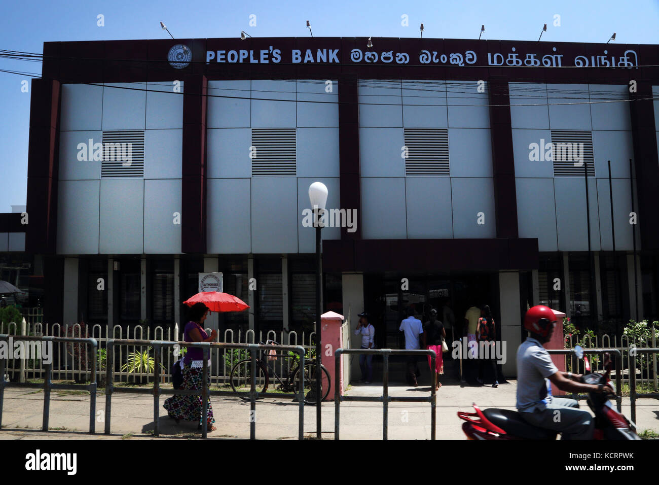 Ambalangoda della provincia meridionale dello Sri Lanka Banca Popolare Foto Stock