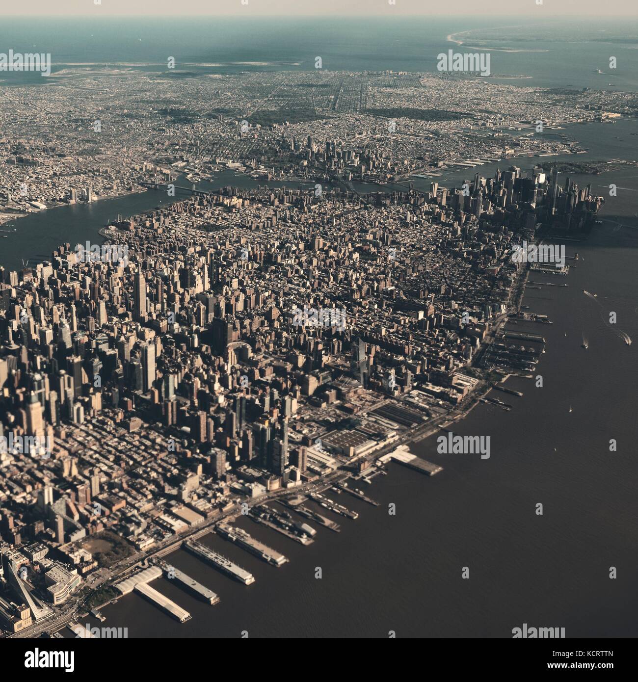 Vista aerea della città di new york Foto Stock