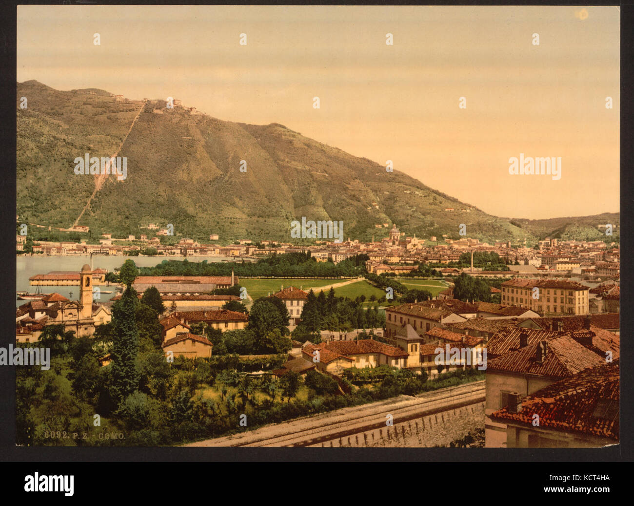 Como, dalla stazione dei treni, il lago di Como, Italia LCCN2001700784 Foto Stock Como, dalla stazione dei treni, il lago di Como, Italia LCCN2001700784 Foto Stock