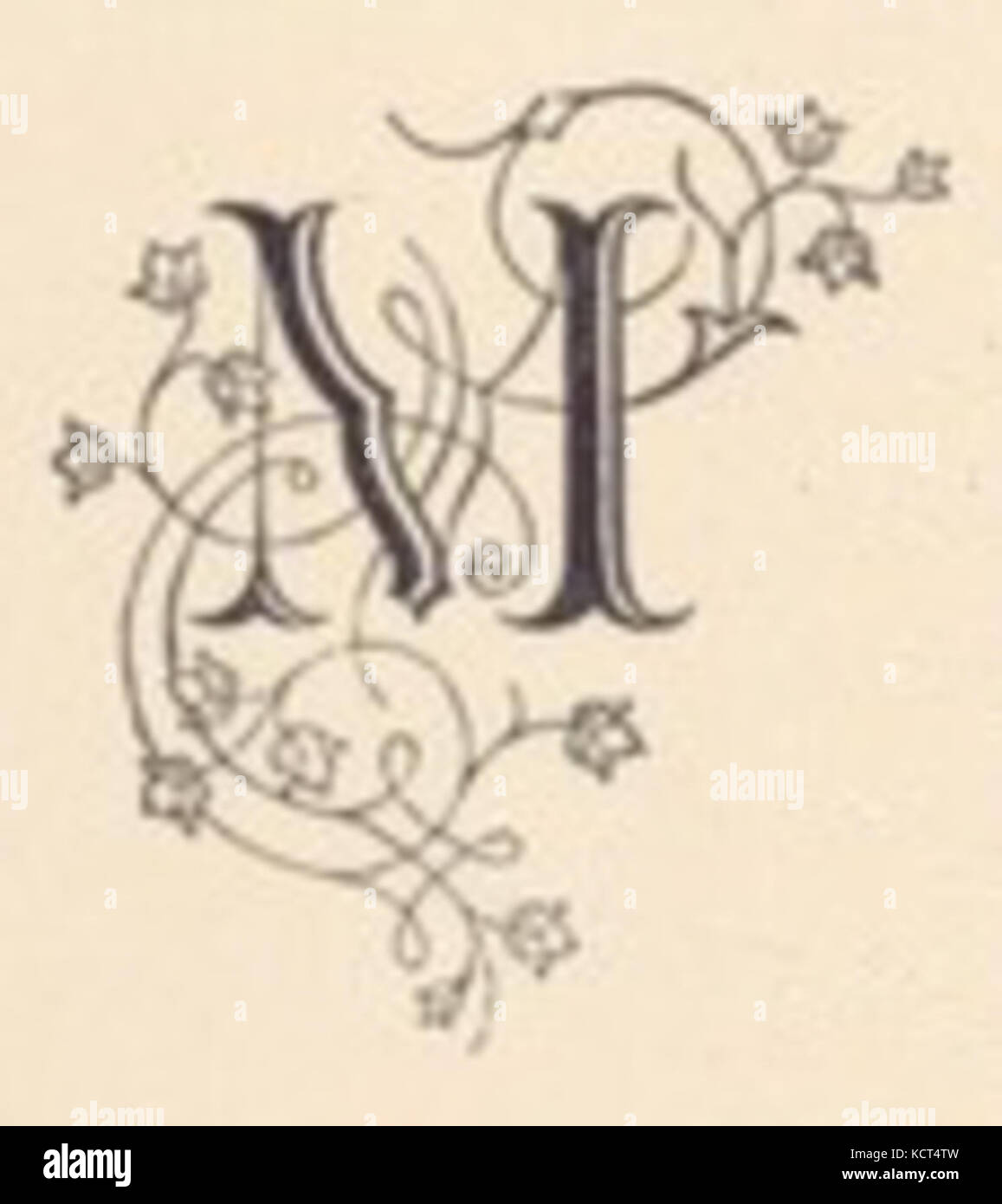 Lettera maiuscola M Foto Stock