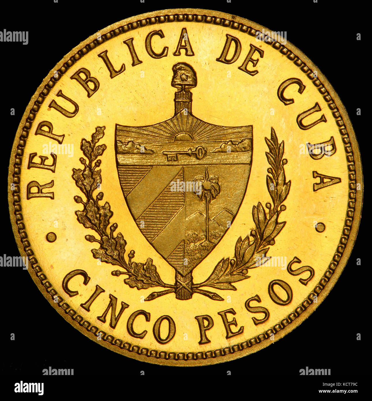 Cuba 1915 5 pesos (AP) Foto Stock