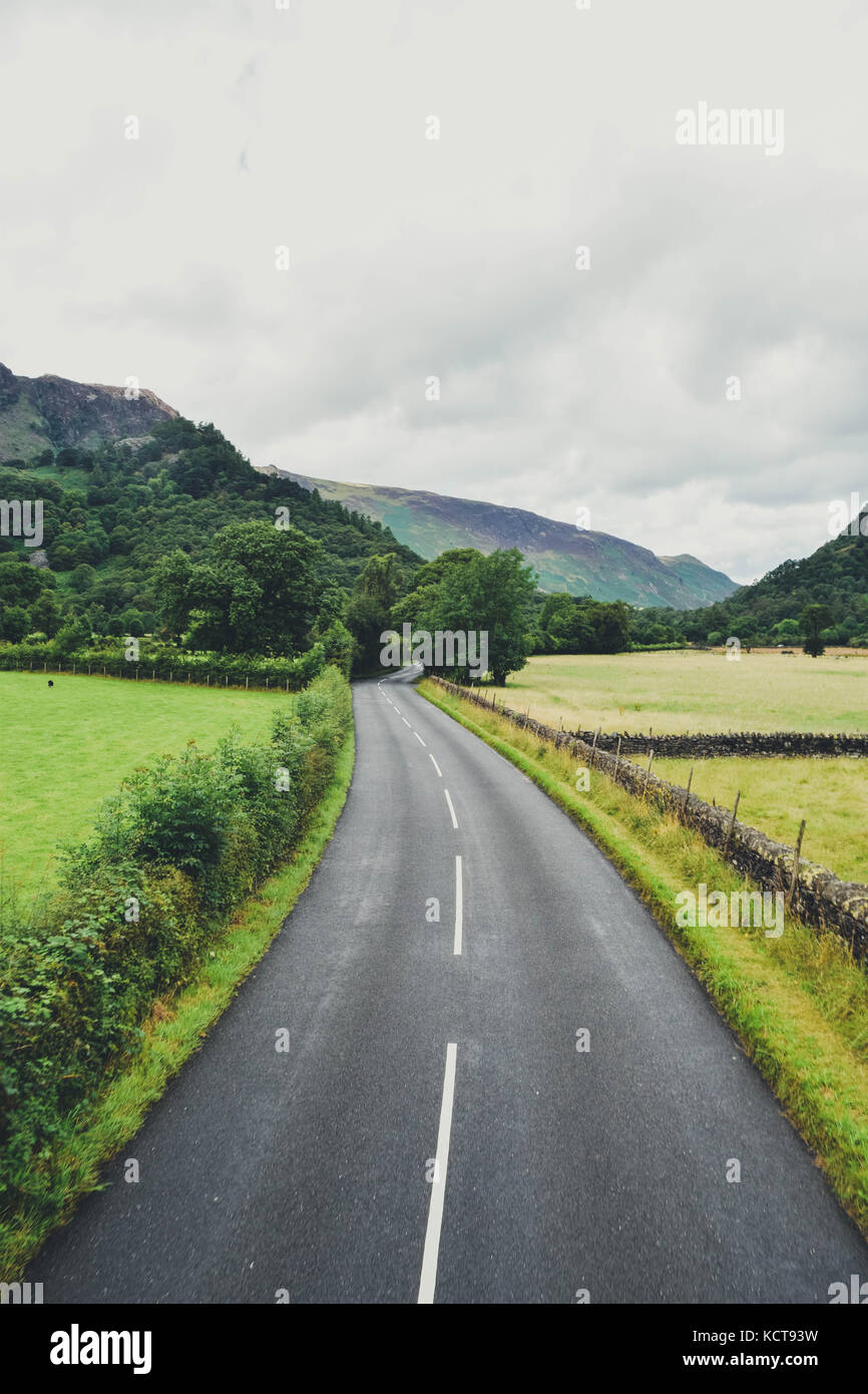 Linee leader nel distretto del lago Foto Stock