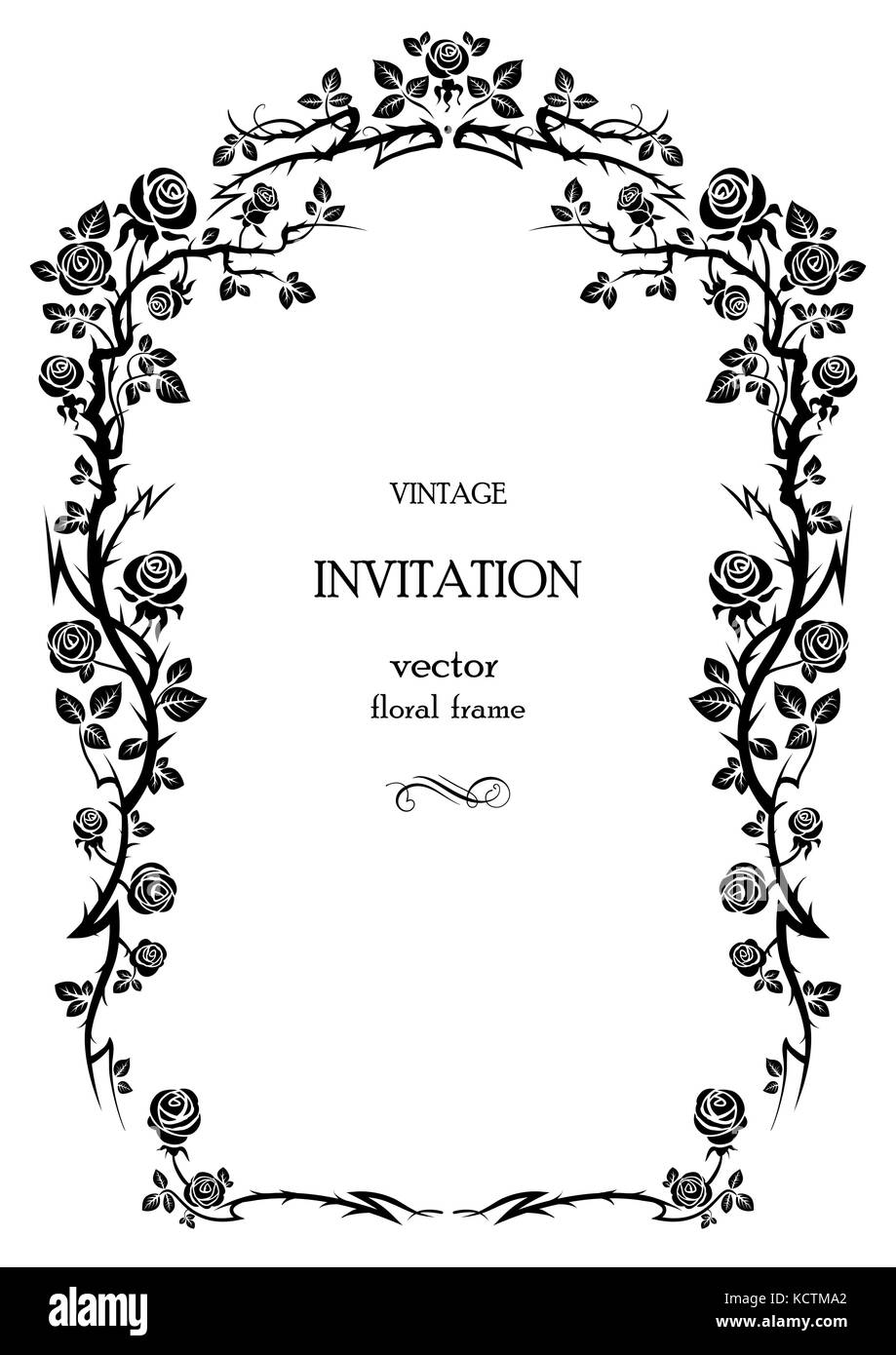 Floreali telaio rose Illustrazione Vettoriale