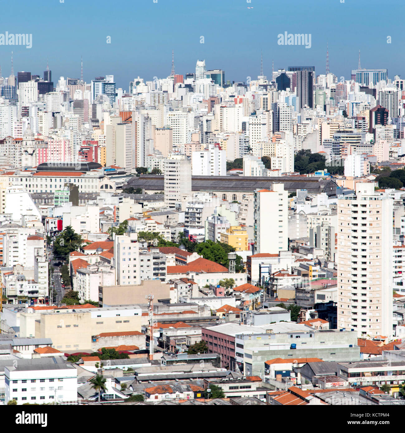 Veduta aerea della città di São Paolo - Brasile. Centro città. Foto Stock