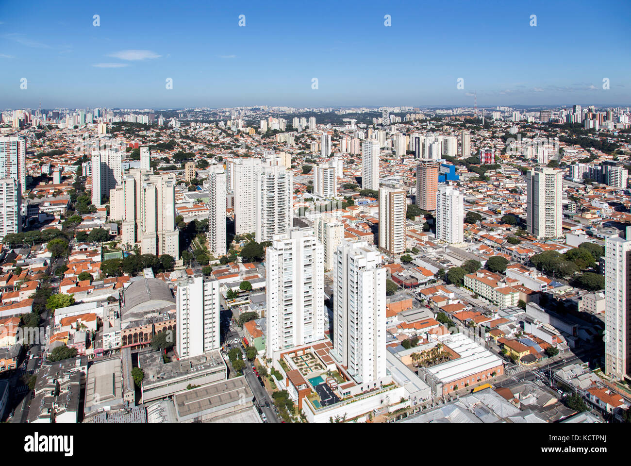 Vista aerea del quartiere Vila Romana nella città di São Paulo - Brasile. Foto Stock