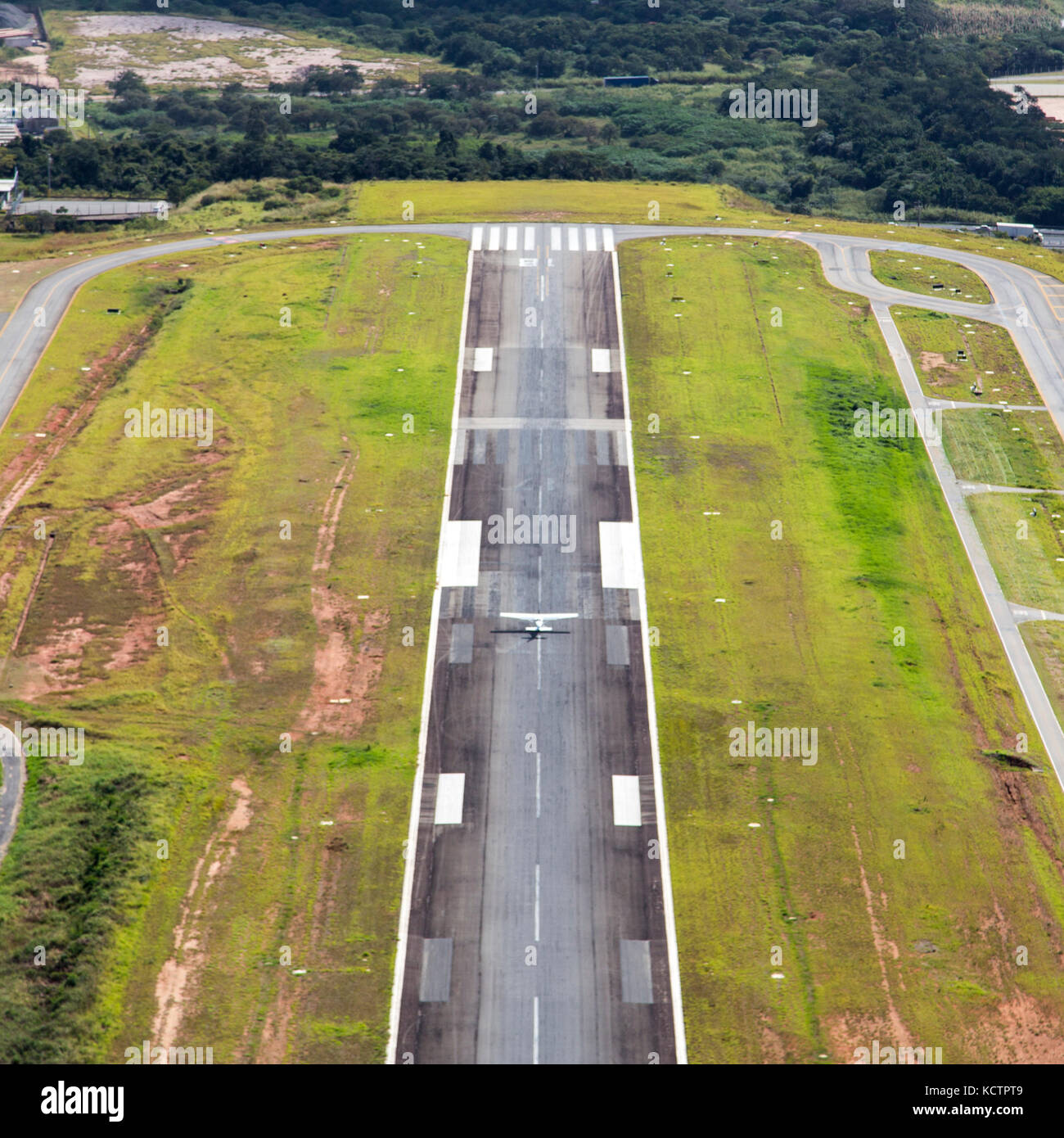 Vista aerea dell'aeroporto di Jundiaí´s Foto Stock