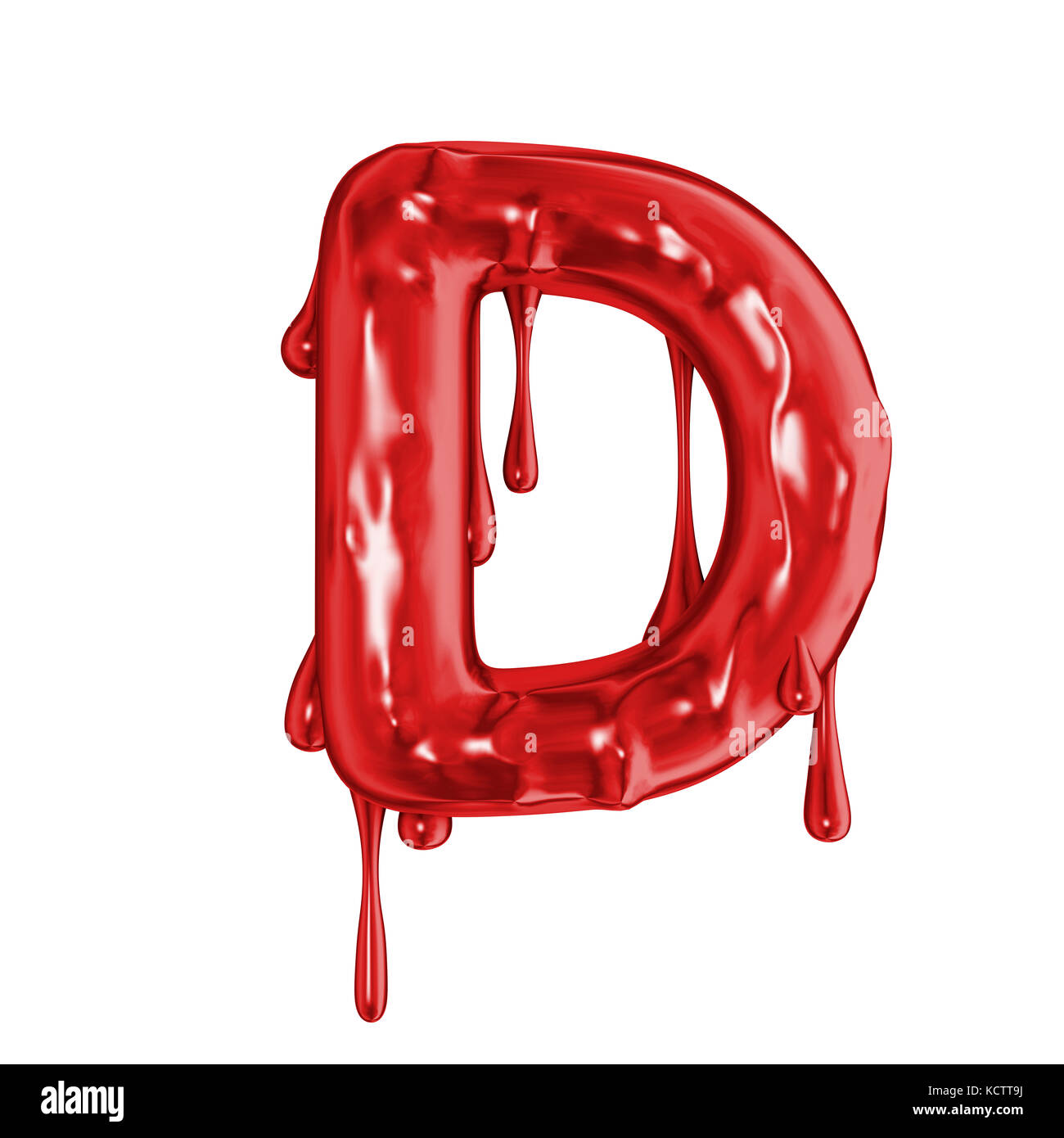 Blood font halloween horror Letter D. Foto Stock