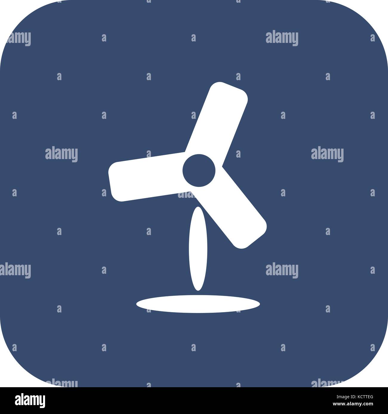 Icona della ventola piatto semplice progettazione Illustrazione Vettoriale
