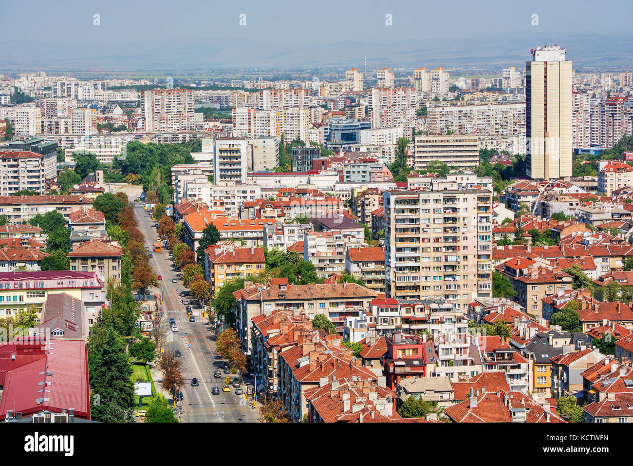 Cityscape di Sofia (Bulgaria), HDR-technique Foto Stock