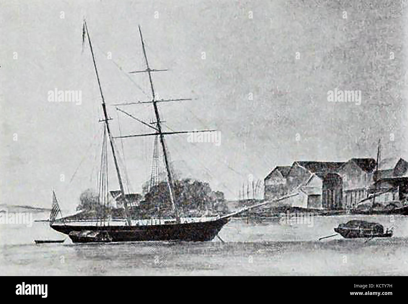 Il Boston (USA) Schooner BRENDA, costruita a Portsmouth nel New Hampshire nel 1852 Foto Stock