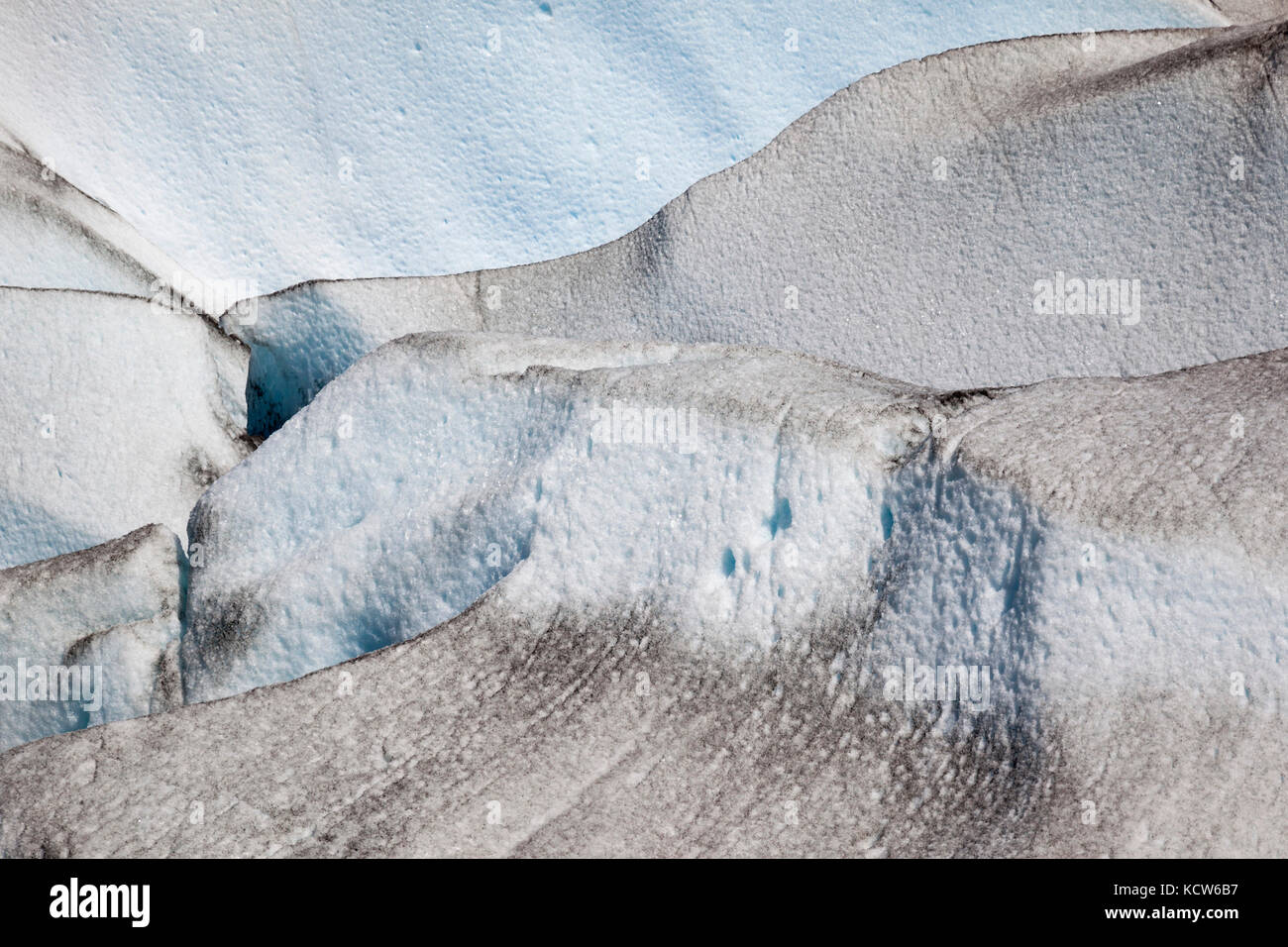 Vista in dettaglio, ghiaccio sul ghiacciaio Viedma, Patagonia meridionale del campo di ghiaccio, parco nazionale Los Glaciares, Argentina Foto Stock