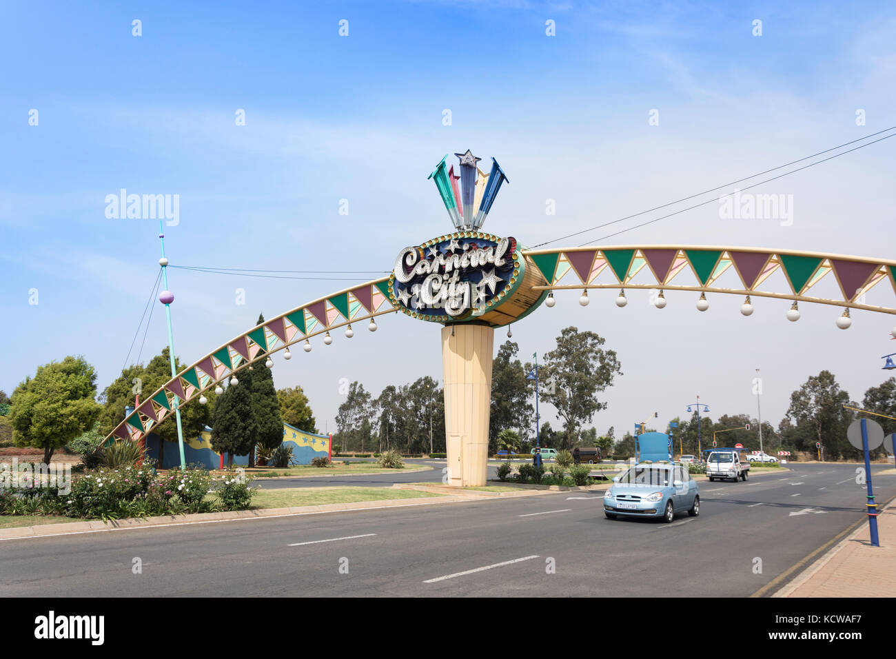 Ingresso al Carnevale Casino & Entertainment World, Brakpan, East Rand, maggiore Johannesberg, provincia di Gauteng, Repubblica del Sud Africa Foto Stock